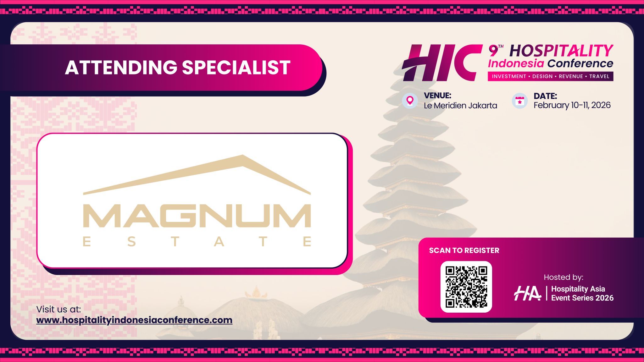 Magnum Estate International Named Attending Specialist Sponsor at 9th HIC 2026